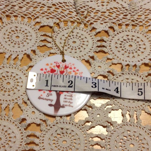 Christmas Ornament - 5th Anniversary - Celebrate the Holidays - Picture 2 of 3